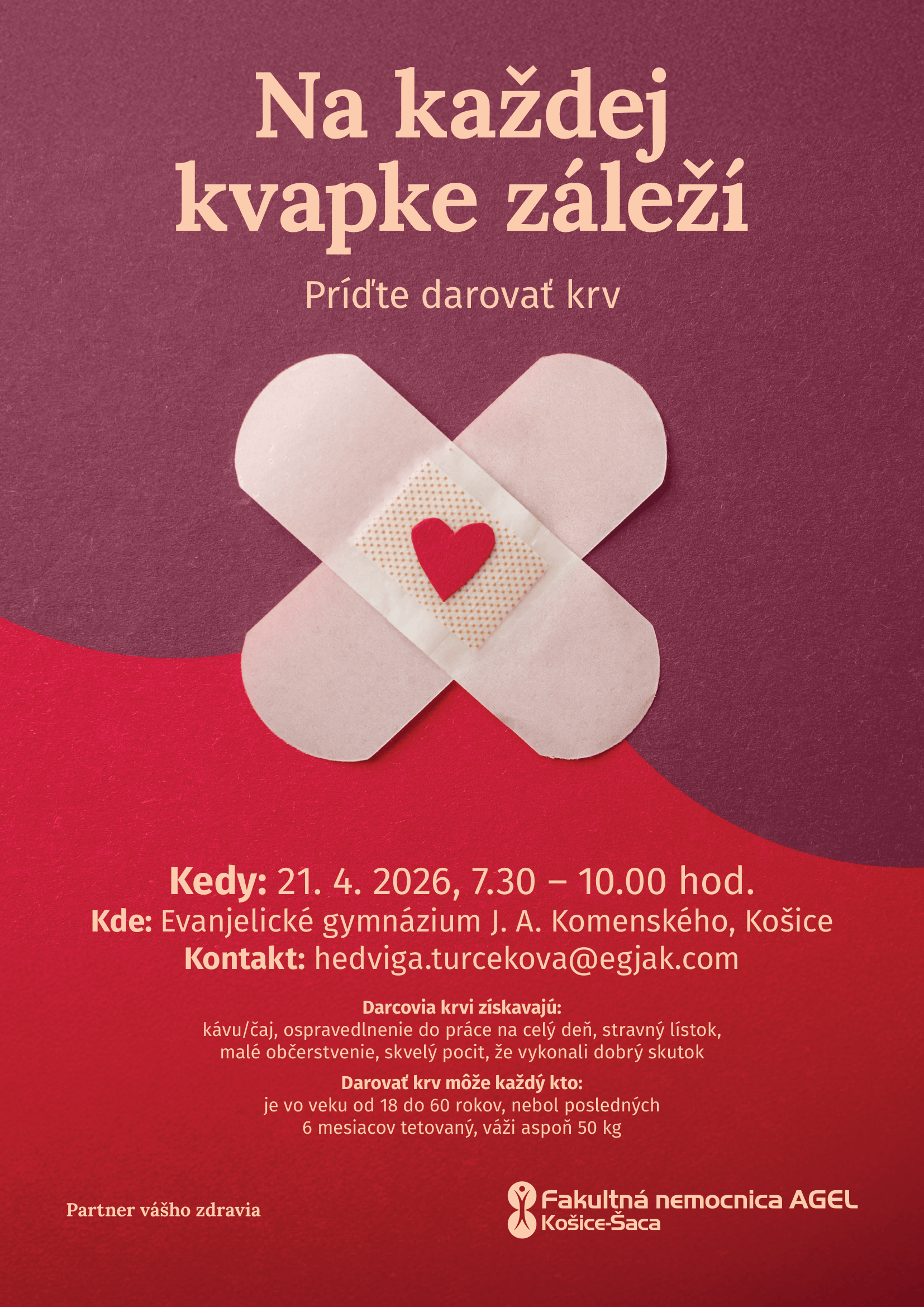 21. 04. 2026 – Mobilný odber krvi